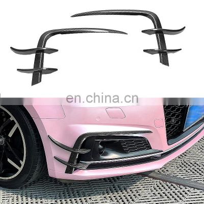 Fog lamp Grill decoration Suitable for Audi A5 S5 RS5 B9 carbon fiber fog lamp eyebrow 2017 2018 2019