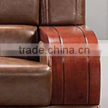 Oupusen Wooden 1 1 3 Office PU Sofa Set photo-3