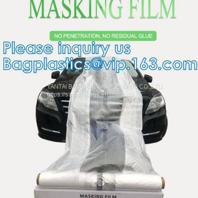 Drop Film Roll Overspray Disposable Table Cloth Cover, Drop Film Roll With High Temperature Resistance Masking, Tape