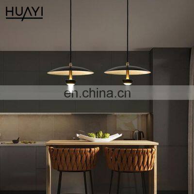 HUAYI High Quality Black Hanging Kitchen Light Home Hotel 7W Hanging LED Pendant Light