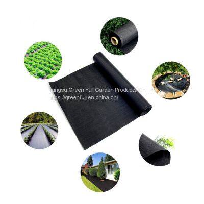 Black Plastic Ground Cover Agriculture Weed Control Fabric For Plant