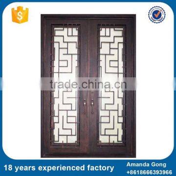 Best Selling And Wrought Iron Works Wood Entry Doors
