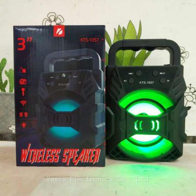 Kts-1057 Outdoor Portable Tf Card Wireless Speaker Rgb Light Bluetooth Speaker