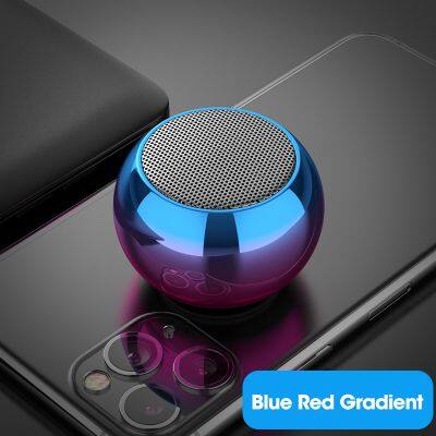Colorful Wireless Speakers 3D Mini Electroplating Round Steel Cannon Blue Tooth Speaker Radio Support U Disk Subwoofer photo-2