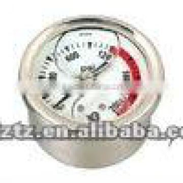 all stainless steel oil-filled pressure gauge