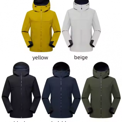 Men's Outdoor Tactical Soft Shell Jacket - Thickened Winter/Early Spring Hard Waterproof Breathable Hiking Wear