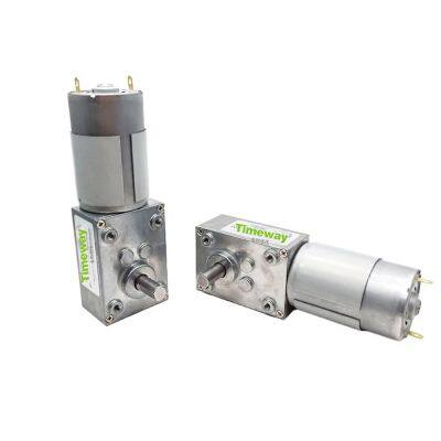 High Torque Worm Gear Motor TWG4058-555PM 12V DC Brush Motor with 40x58mm Worm Gearbox for Home Appliance Boat & Fan Use