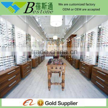 wholesale wall mounted wooden acrylic eyeglass display showcase