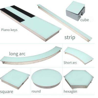 Customizable Arc-shaped, Irregular Triangular and Circular Luminous Floor Tiles for Squares, 1m * 100, Marble Led Floor Tile Lights for the Ground photo-4