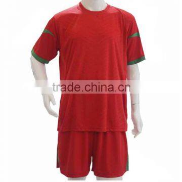 2016 Blank Red custom soccer uniform design
