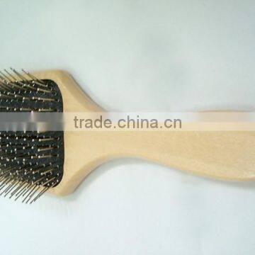 Guangdong Wooden Hair Brush Wholesale , Metal Pins Paddle Brush photo-6