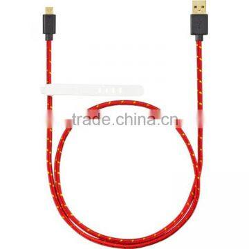 Nylon Gold Plated Micro USB Data Terminal Connector Cable photo-6