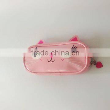 Osini Profeesinal Custom 3D Animal Embossed Pencil Case Cute Cat Pinl Color Penil Bag photo-3