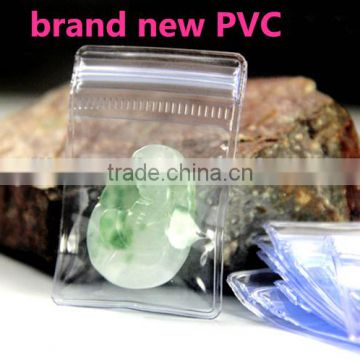 Top grade zip lock clear PVC anti-oxidation Jewelry bag/ jewelry packaging PVC oxidation resistance plastic bag with zipper