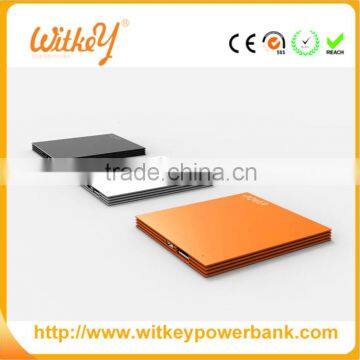 2016 hot promotion custom logo 2500mah portable ultra thin credit card power bank