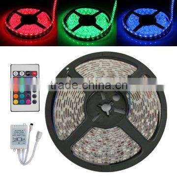 5m 5050 RGB 300 LED SMD Light Strip Lamp Waterproof+24 Key IR Remote Controller