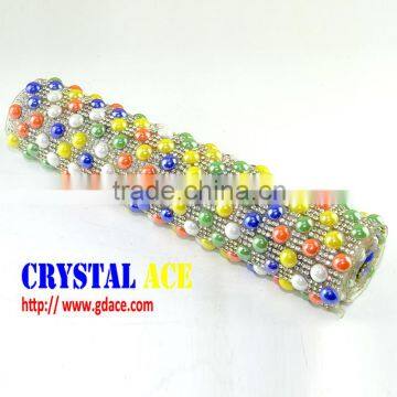 Factory Wholesale Heat Transfer Ceramic Rhinestone Mesh Sheet in Colors, Hot Fix Rhinestone Mesh Roll Trims for Decoration photo-4