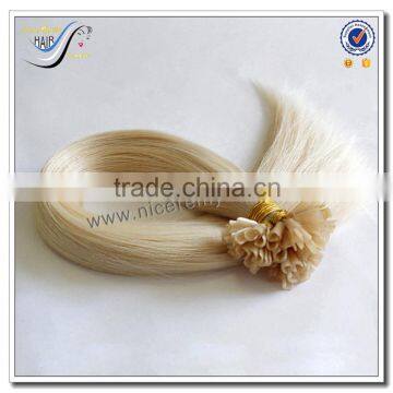 Wholesale Top Quality Pre Bonded u Tip Hair Extensions White Silky Straight 100% Russian Virgin Human Hair Supplier's Choice photo-5