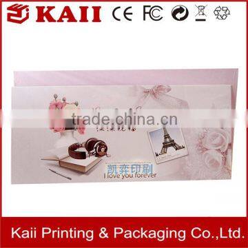 custom white and pink greeting card,greeting card making machine