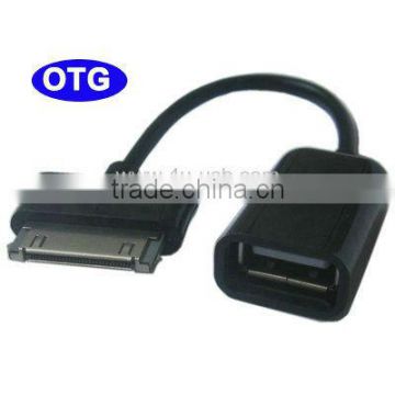 White Black USB OTG Cable for Samsung Galaxy Tab 7.0 Plus / P6200 / Galaxy Tab 7.7 / P6800