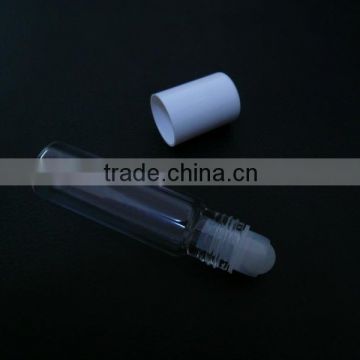 10ml clear glass vial with plastic cap and roll on