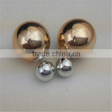 14k Yellow Gold White Freshwater Cultured Pearl and Ball Reversible Stud Earrings FQ-E-94236 photo-5