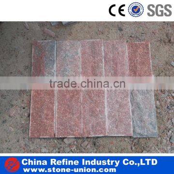 Exterior pink quartzite mushroom tile