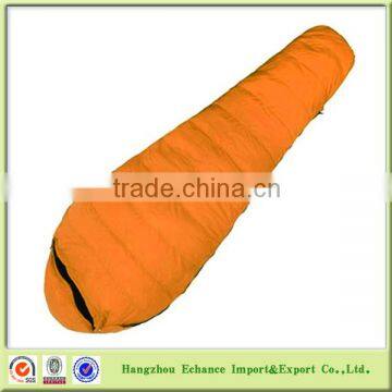 Good quality duck down mummy sleeping bag for outdoor extreme cold weather