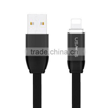 USAMS US-SJ054 U-LIGHT Series Touch Activated Cable for Iphone5/5s/6/6s 1m 2A LED Light Metal Cable for Iphone6plus/6splus photo-4