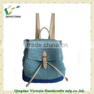 paper straw woven backpacks