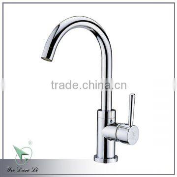 single handle chrome plating surface finishing kitchen water tap