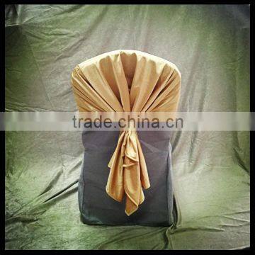 hot sale luxury polyester chair cover with elegant sashes for wedding