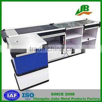 cash counter supermarket checkout counter with conveyor belt