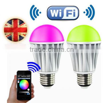 Wireless Wifi/Bluetooth Control RGBW 7.5W Smart LED Bulb E27