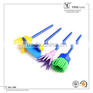 4pcs High Quilty Plastic Handle Sponge Paint Roller Brush For Children