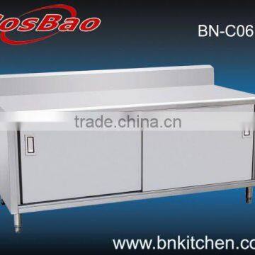 Restaurant Kitchen Stainless Steel Cabinet With Backsplash