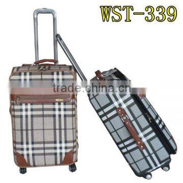 Newest colorful four set PU travel trolly luggage set