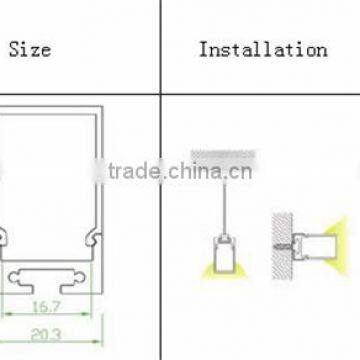 aluminum profile for aquarium lighting