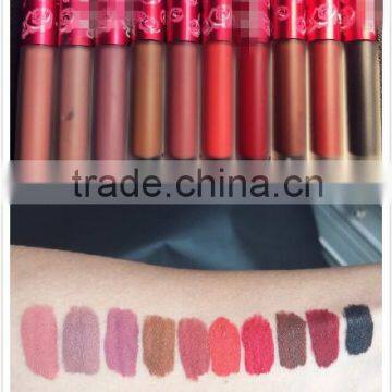 2016 long lasting waterproof makeup private label cosmetics make your own Liquid Lipstick for beauty women