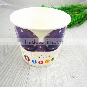 520ml 16oz Custom Printing Disposable Ice Cream Frozen Yogurt Paper Cup Bowl