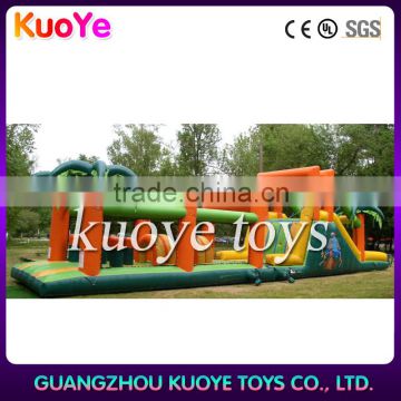 high quality coconut tree theme inflatable obstacle courses for childrens