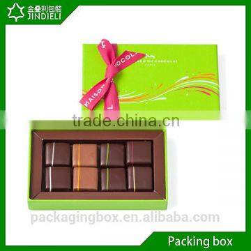 Custom chocolate selection gift boxes printed with ribbon