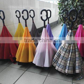 2016 hot selling new fashion upside-down reverse inverted umbrella