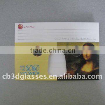 hotsales paper amazing 3d cards of Mona Lisa