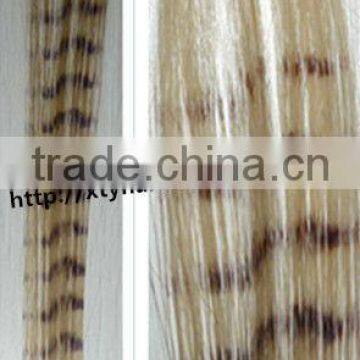  china cheap blonde color synthetic hair attachment clip in hair piece