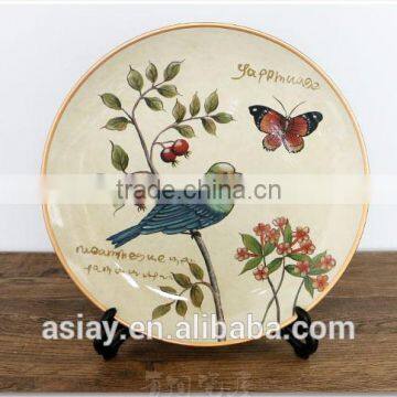 Japanese and Chinese Style Ceramic Tableware Underglaze Color Plate Saucer Quality Wind Creative Dish Deep photo-5