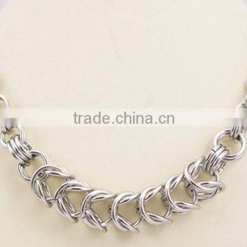 Spring and Summer Stainless Steel Chains Chunky Collar Necklace