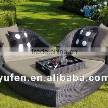 Aluminum wicker furniture sets garden bed