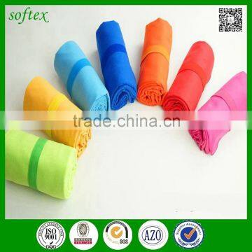 china customized solid color 280gsm suede towel private label