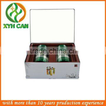 Wedding favor small wholesale tin boxes with bow and tab